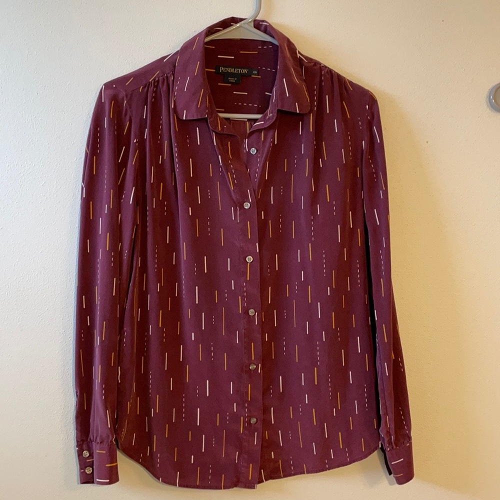 Pendleton XS silk button down